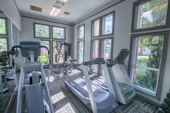 Fitness center with modern equipment